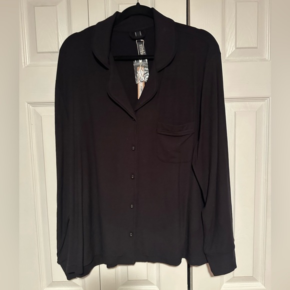 NWT Skims soft lounge ribbed short lounge sleep set black onyx - 2X - Picture 7 of 12